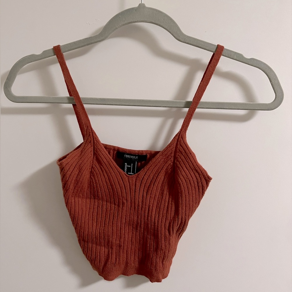 FOREVER 21 Rust Crop Top Small